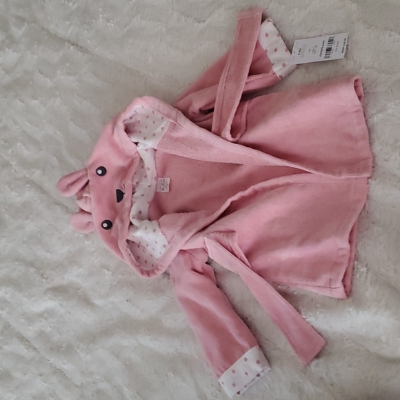 NWT 0-9 Months Carter bunny baby Mauve bathrobe - Picture 3 of 5